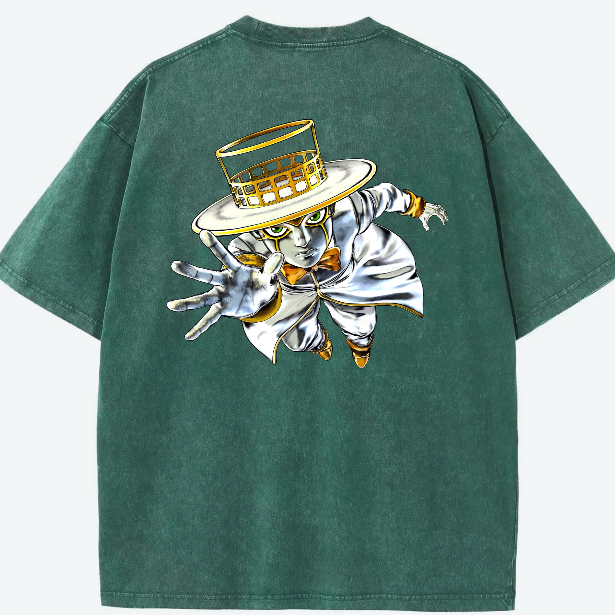 （画像用） ジョジョの奇妙な冒険 岸辺 露伴（きしべ ろはん） JoJo's Bizarre Adventure Rohan Kishibe 綿100% ヴィンテージ風 半袖Tシャツ（背面プリント）